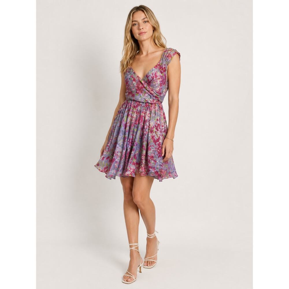 Isabel Marant 100% Silk Floral Tulle Handkerchief Mini Dress Boho Cottagecore